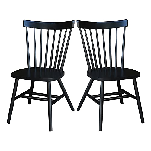 International Concepts Copenhagen Chair with Plain Legs, Black IC International Concepts
