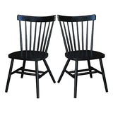 International Concepts Copenhagen Chair with Plain Legs, Black IC International Concepts