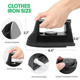 Mini Iron for Crafts Quilting, Travel Iron Household Easy Iron Supplies Mini Electric Iron, Mini Heat Press Machine Sewing Machine (Black) Generic