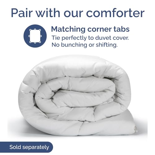 White Duvet Cover Queen Size - Extra Soft Queen Size Duvet Cover - Lightweight, Comfy, Cozy & Breathable - Easy Care & Fade Free with Zipper Closures & Ties - 90" x 90" Inches - Comforter Not Included CGK Unlimited