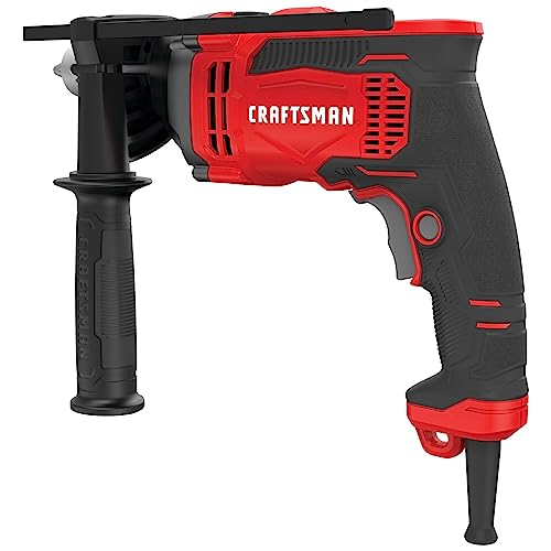 CRAFTSMAN Corded Hammer Drill, 7 Amp, Variable Speed, 1/2 inch (CMED741) CRAFTSMAN