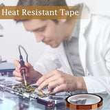 PEASUG Heat Tape, 4 Rolls High Temperature Heat Resistant Tape, Adhesive Heat Tape for Sublimation, Heat Press, Electronics, Soldering, Circuit Board, 10mm x33m(108ft) PEASUG
