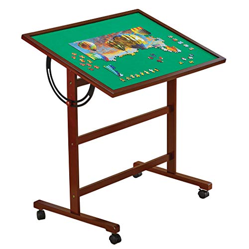 Collections Etc Adjustable Portable Jigsaw Puzzle Tilting Table Brown - WoodArtSupply