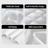 Beautyrest Goose Down Fiber Comforters Twin Size, All Season Luxury White Duvet Insert, 100% Cotton Fabric, Hotel Collection Fluffy Breathable Bedding Comforters, 8 Corner & Center Loops, 68x90 Inch Beautyrest