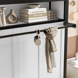 LUMISOL Twin Size Murphy Bed with Shelves, Metal Wall Bed for Small Bedroom, Guestroom, Apartment, Space-Saving, Off White LUMISOL