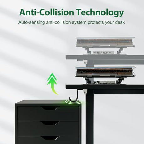 Agilestic Electric Standing Desk, Large 63 x 24 Inches Height Adjustable Desk, Sit Stand up Desk for Work Office Home, Splice Board, Black Agilestic