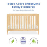 Delta Children Essex 4-in-1 Convertible Crib Greenguard Gold Certified, Natural Delta Children