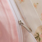 Erwinmu Floral Duvet Cover Set Twin Size,Pink Floral Flowers Bedding Duvet Cover with Zipper Closure,Reversible Comforter Duvet Cover and 1 Pillowcase Erwinmu
