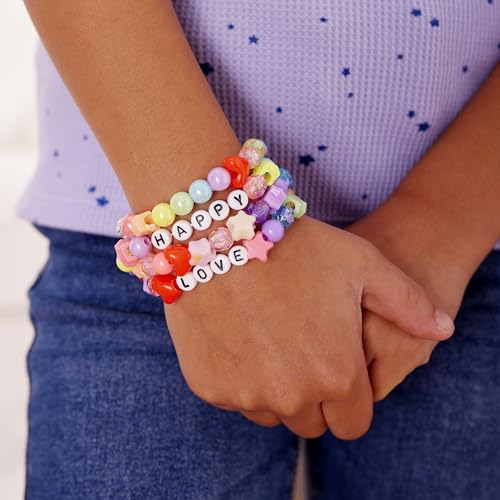 Creativity for Kids Rainbow Bead Jar Jewelry Making Kit: Makes 40+ Friendship Bracelets, DIY Crafts for Girls, Girls Gifts Ages 6-8+, Easter Basket Stuffers for Kids Creativity for Kids