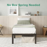 Novilla Twin Bed Frame, 12 Inch Metal Platform Bed Frame Twin Size with Storage Space Under Bed, Heavy Duty Steel Slat Support, Easy Assembly, No Box Spring Needed Novilla