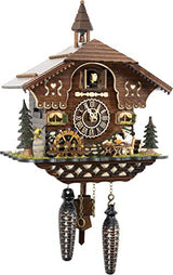 Cuckoo-Palace German Cuckoo Clock - The Brotzeit House - with Quartz Movement - 10.3 inches high - Black Forest Clock Cuckoo Palace