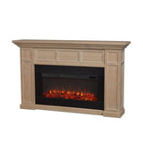 Real Flame Alcott 75” Electric Fireplace with Mantel for Living Room or Bedroom, Replaceable Fireplace Insert Heater, Realistic Log and Flame Effect, Remote Control, Timer Real Flame