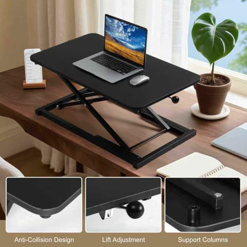 Raathionty Adjustable Height Standing Desk Converter, Keyboard Riser for Stand Up Desk Riser, Computer Keyboard Stand for Desktop, Computer Workstations for Home Office Raathionty