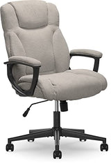 Serta Connor Executive Office Chair, Ergonomic Computer Chair with Layered Body Pillows, Contoured Lumbar, Adjustable Seat, Microfiber Fabric, Gray Serta