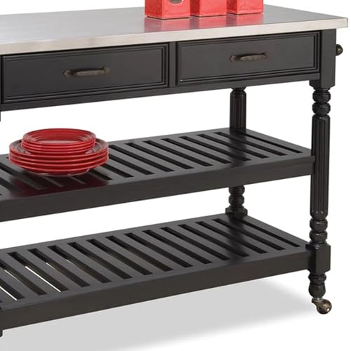 Homestyles Savanna Kitchen Cart, FURNITURE, Black homestyles