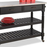 Homestyles Savanna Kitchen Cart, FURNITURE, Black homestyles