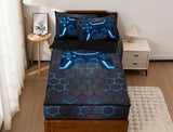 Meeting Story 3pcs Kids Comforter Set Zipper Bedding Set for Boys,Twin Kid Bedding Set Game Comforter Set for Kid,All in one Zipper Bedding（Grey,Twin） Meeting Story
