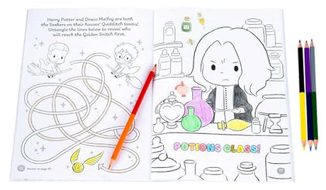 Wizarding World: Adventures in the Castle (Color & Activity with Colored Pencils) WoodArtSupply