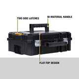 DEWALT TSTAK II Tool Box, 13 Inch, Flat Top, Holds Up To 66 lbs, Flexible Platforms for Stacking (DWST17807) DEWALT