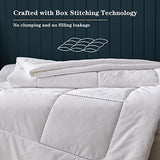 Simple&Opulence Down Alternative Comforter, Twin Size Duvet Insert with 100% Cotton Cover, Ultra-Soft Microfiber Quilted All Season Breathable Cooling Bed Comforter (Twin, White) Simple&Opulence