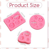 3 PCS Flower Molds Silicone 3D Cute Flower Candle Molds Silicone Fondant Chocolate Cake Decorating Mold Rose & Daisy Flowers Silicon Mold for Wedding Cake Decorating Tools Home Décor Handmade Gift