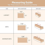 MYSKY HOME Boho Couch Cover Super Soft Couch Covers for 2-3 Cushion Couch Sofa, Modern Black Jacquard Sofa Slipcover Loveseat Futon Cover, Couch Covers for Sectional Sofa, 71" x 118", Black Curve