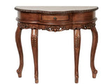 Touch of Class Traditional Delegato II Natural Cherry Classic Wooden Console Table - Handcrafted Wood - Victorian Style - Decorative Regal Furniture - Half Circle Moon Shape - Elegant Display Touch of Class