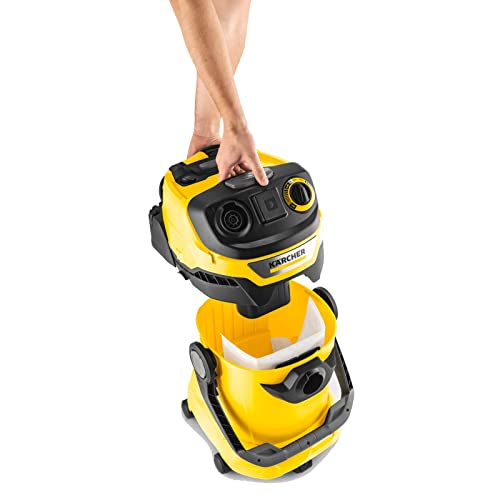 Kärcher - WD 5/P Multi-Purpose Wet-Dry Vacuum Cleaner - 6.6 Gallon - With Attachments – Blower Feature, Semi-Automatic Filter Cleaning, Space-Saving Karcher