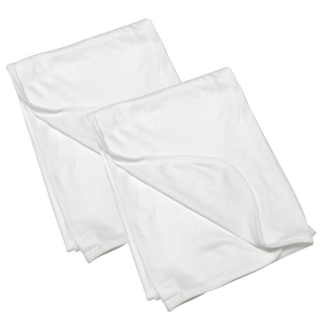 Laughing Giraffe Blank Sublimation Baby Receiving Blanket White 2 Pack (30"X 40" -S4412) Laughing Giraffe