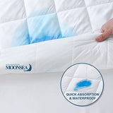 Waterproof Sofa Bed Mattress Protector Pad, Absorbent Queen Sleeper Sofa Mattress Topper Cover Quilted, Fitted Mattress Protector, 60" x72", White Moonsea