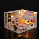 TuKIIE DIY Miniature Dollhouse Kit with Furniture, 1:24 Scale Creative Room Mini Wooden Doll House Accessories Plus Dust Proof & Music Movement for Kids Teens Adults(Tranquil Life)