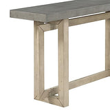 Merax Wood Entryway Console Table, Modern Line Frame with Industrial Concrete Top, for Living Room/Hallway/Foyer, Grey Merax