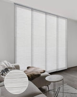 GoDear Design Adjustable Sliding Panel Track Blinds, Vertical Blinds, Room Dividers Walls, Closet Doors, Extendable Track from 45.8" to 86" W, Trimmable Panel Curtains Up to 96" H, Mica GoDear Design