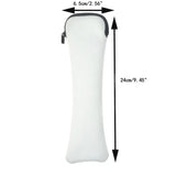 6pcs Sublimation Blank Lunch Bag Set 11.8x11.8in Tote Bag +Flatware Bag Reusable Insulated Thermal Food Case with Zipper for Heat Press Transfer Printing (white front + white back + black bottom) QOMOLANGMA