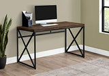 Monarch Specialties I 7450 Computer Desk, Home Office, Laptop, Work, Metal, Laminate, Brown, Black, Contemporary, Modern Monarch Specialties