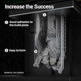 UNIFORMATION HD 3D Printer Resin Standard Fast UV Curing Plant-Based 3D Resin Liquid with High Precision Low Viscosity Suit for SLA/LCD/DLP Printing Miniatures, Garage Kits, HD Grey 1KG Uniformation