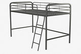DHP Silver Junior Loft Bed Frame with Ladder - Twin Size DHP