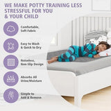 Lynmark® 2X Toddler Potty Training Bed Pads - Soft Waterproof Bedwetting Pee Protector Mat for Kids - Multi-Layer Non-Slip Washable Incontinence Mattress Sheet Absorbs Up to 2000ml - 33" x 27", Grey Lynmark