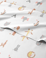 Kids Animal Sheets - 4 Piece Queen Jungle Microfiber Sheet Set - Wildlife Bedding for Children - Soft, Cute & Cozy - Breathable & Machine Washable - Zoo Theme Bed Set for Boys, Girls, Teens & Toddlers CGK Unlimited