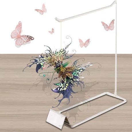 NovnZodiex 3D Metal Puzzles for Adults,Butterfly Model Building Kits,Cute Insect Design,Brain Teaser Puzzle,DIY Mechanical Assembly Kit Creative Ornament Suitable for Home Decor Art Craft (Black) NovnZodiex