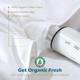Cobnom® Luxury Organic Feather Down Comforter Full Size, All-Season Duvet Insert, Fluffy Fill-Power Down Feather Fibers Filled, 100% Cotton Cover, Medium Warm, 82x86 Inch, Ivory White Cobnom