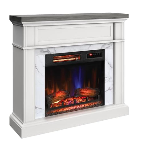 duraflame® Wall Mantel Electric Fireplace, Bright White Duraflame