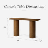Maven Lane Lana Contemporary Rectangular Accent Console Table for Small Spaces and Front Door Entrance Hallway in Refined Brown Finish Maven Lane