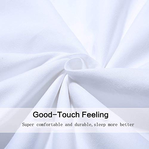 Queen Size Flat Sheet Single - 300 Thread Count 100% Egyptian Cotton Quality - Hotel Collection Luxury Flat Sheet Sold Separately - White Meicotton Bedding