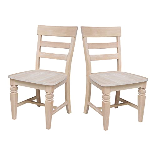 International Concepts Java Chair with Solid Wood Seat, Unfinished IC International Concepts