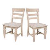 International Concepts Java Chair with Solid Wood Seat, Unfinished IC International Concepts