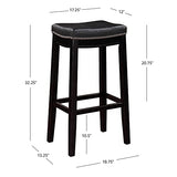 Linon Claridge Bar, Black Stool, 32" X 18.75" X 13" Linon
