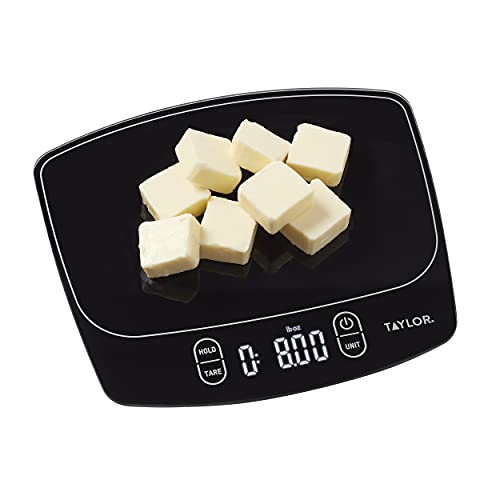 Taylor Waterproof Digital Kitchen Scale, 11 pounds, Black Taylor