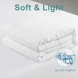 MERITLIFE Premium Waterproof Twin XL Size Mattress Protector Noiseless College Dorm Room Bed 4D Mattress Cover Extra Long Single Cooling Breathable Soft Washable (White,Twin XL 39"x80") MERITLIFE