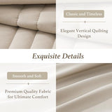 Monbix Queen Comforter Set - 7 Pieces Beige Bed in a Bag Queen Bedding Sets with Comforters, All Seasons Comforter Bed Set with Sheets, Pillowcases & Shams Monbix